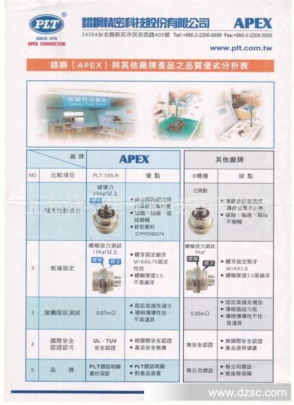 代理台湾昌钢PLT航空插头、PLT防水型航空插头
