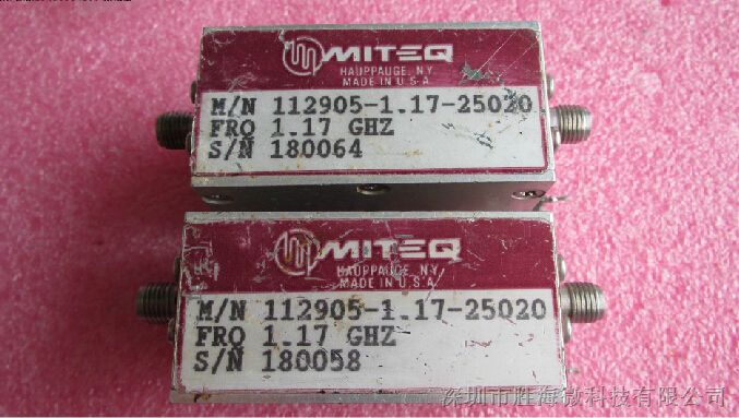 供应MITEQ 112905-1..17GHz 34dB SMA RF低噪声微波放大器
