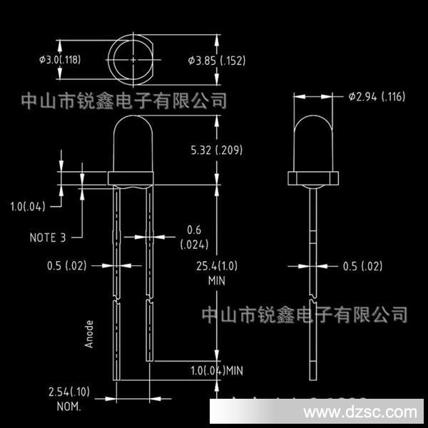 【验钞*】F3mm圆头白发紫光灯珠 UV紫外线led4