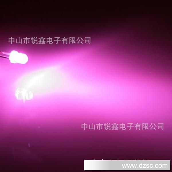 优质F3mm粉红LED灯珠 粉红色玫瑰红色高亮LED7