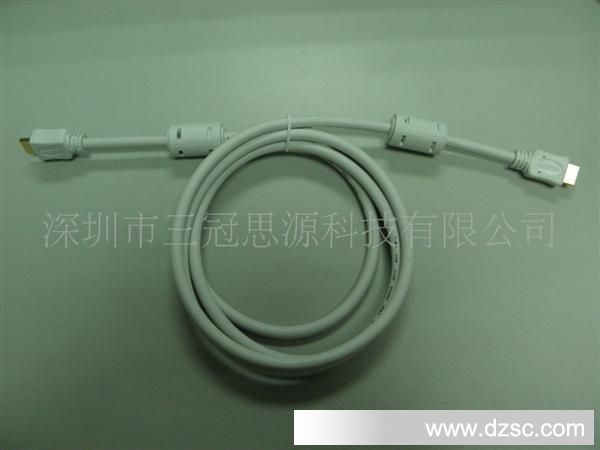 生产HDMI线，全白HDMI线+双环