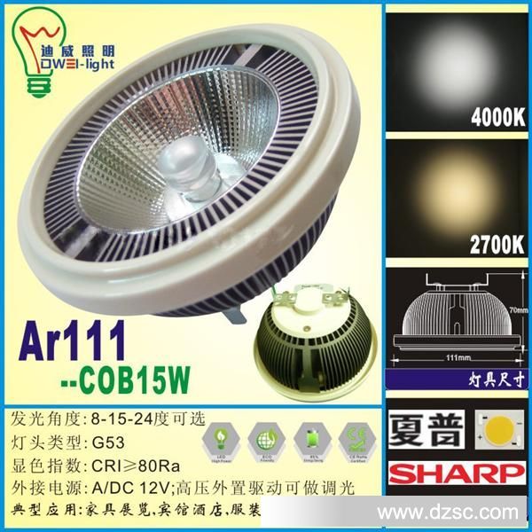 AR111 -COB豆胆灯15w