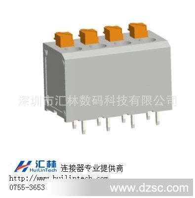双排弹簧式接线端子5.0mm间距直焊接线
