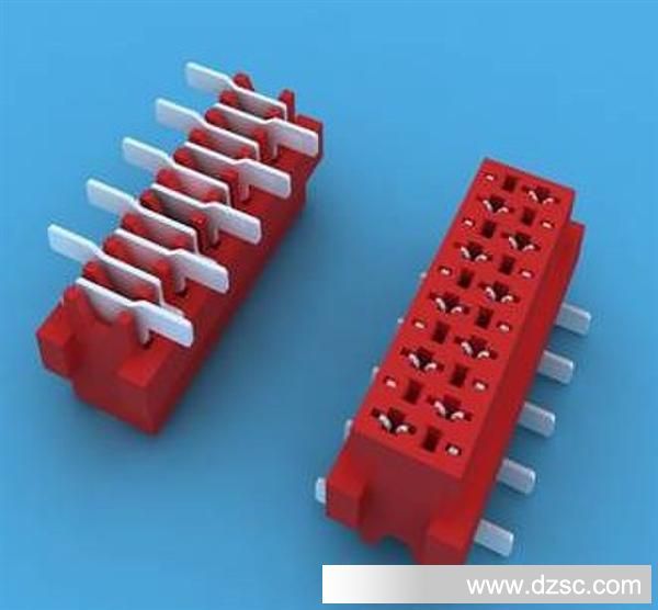 厂家直销1.27mm 红色IDC插座 板端系列 SMT