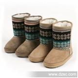 韩国麂皮绒毛线儿童雪地靴 童鞋棉靴 保暖鞋批发 中筒靴