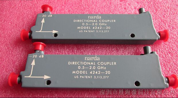 供应4242-20 Narda 0.5-2 GHz 20dB SMA RF 射频微波 宽带定向耦合器