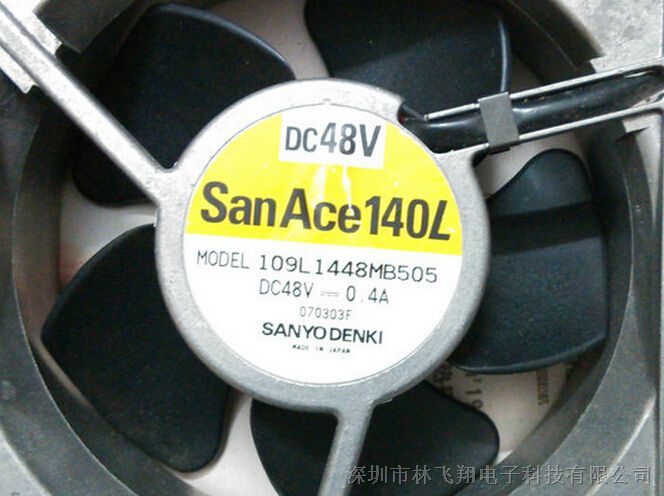 供应三洋 109L1448MB505 DC48V 0.4A 14厘米风扇