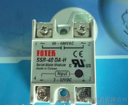 台湾阳明FOTEK SSR-40DA固态继电器