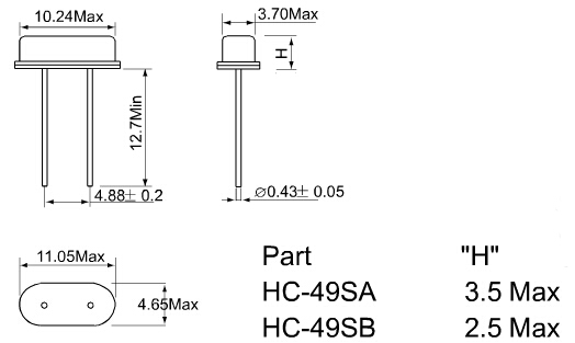 4.096,HC-49S插件晶体,现货供应