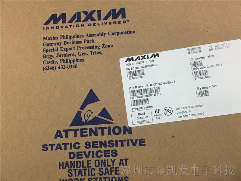 供应原装美信MAX16801BEUA+T LED驱动IC 封装SOP8 现货特价