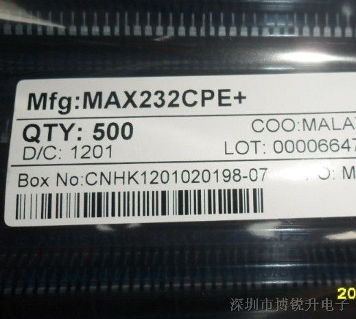 供应MAX232CPE, DIP16 MAX232 IC直插串口通信转换芯片 10个一包