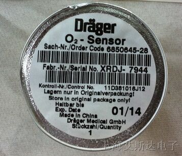 供应drager 德尔格Evita2/Evita4/Fabuis原装氧电池氧气传感器6850645