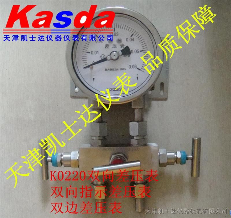 供应安徽Kasda不锈钢差压表，K0220不锈钢压差表